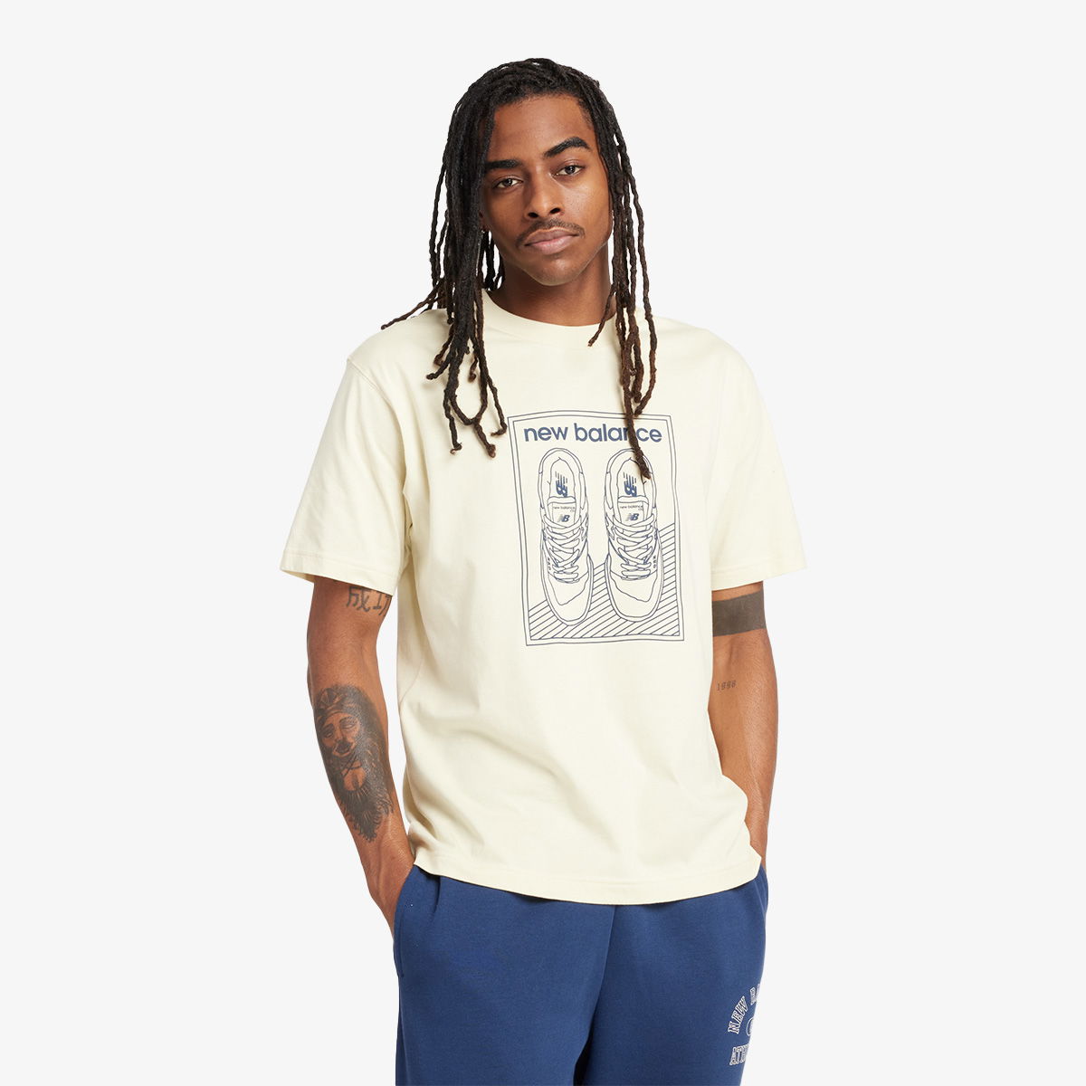 Тениска New Balance Relaxed 550 Tee Бежово | MT43566-PAM, 0