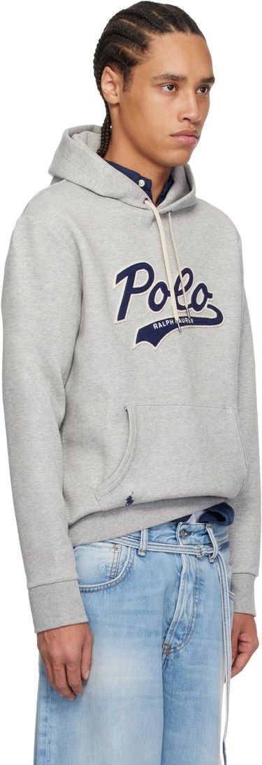 Суитчър Polo by Ralph Lauren Ralph Lauren Double-Knit Logo Hoodie Сиво | 710964476002, 1
