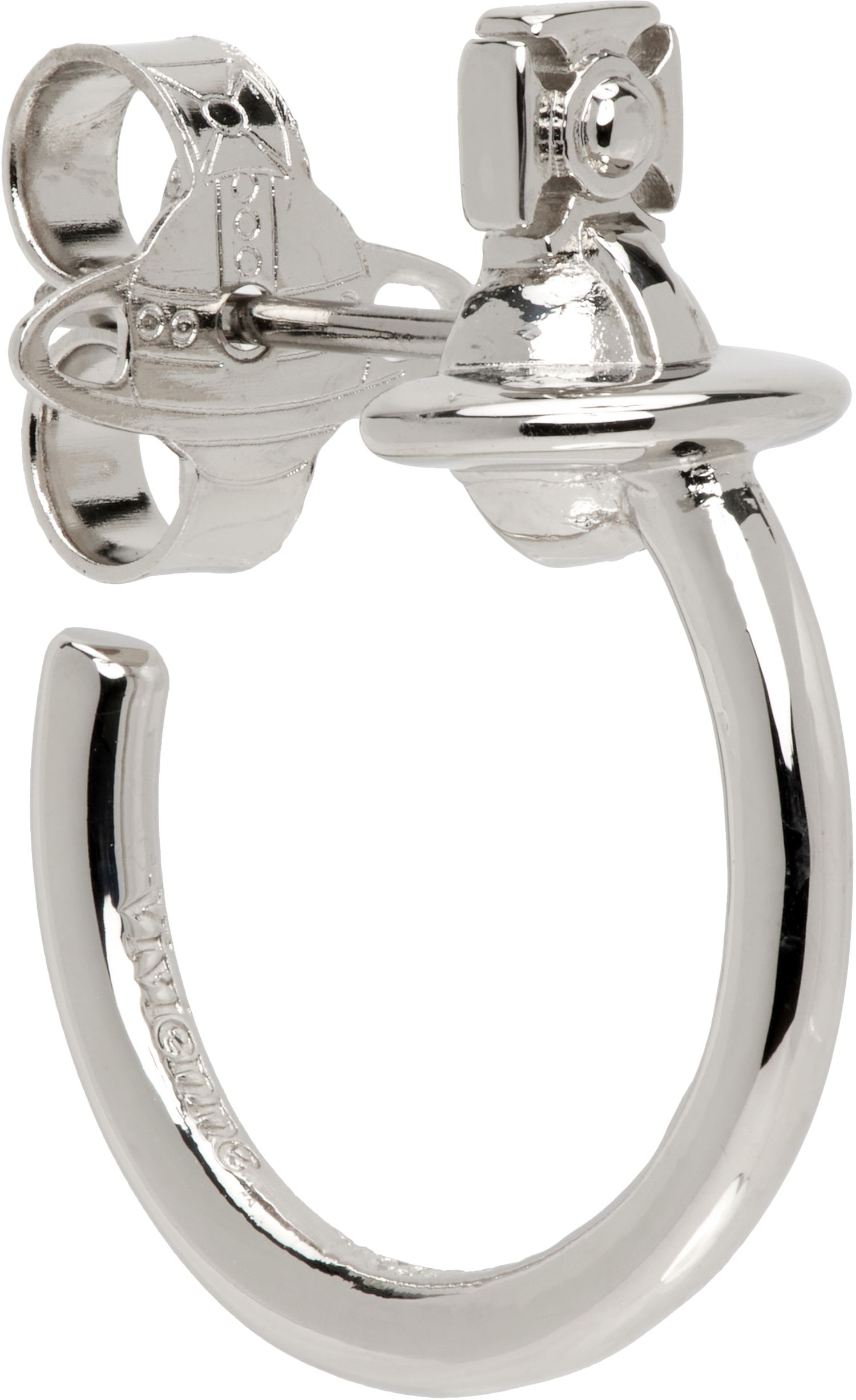 Обеци Vivienne Westwood Single Hoop Earring Металик | 6203008D-02P019-, 1