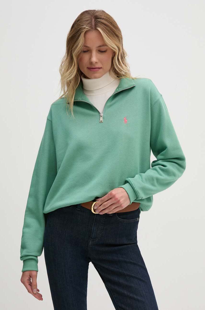 Суитчър Polo by Ralph Lauren Half Zip Sweatshirt Зелено | 211851659, 0