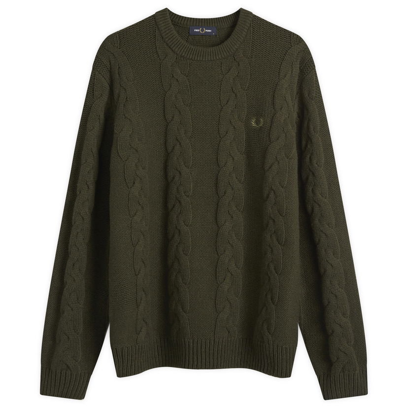 Пуловер Fred Perry Chunky Cable Knit Jumper Зелено | K8562-408