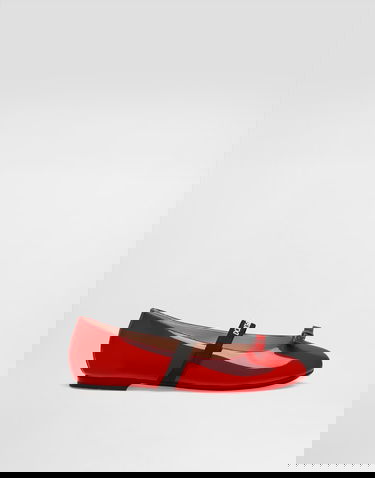 Аксесоари Dolce & Gabbana Dolce & Gabbana Patent Leather Ballet Flats with Elastic and Bow Червено | D11294A483187124, 0