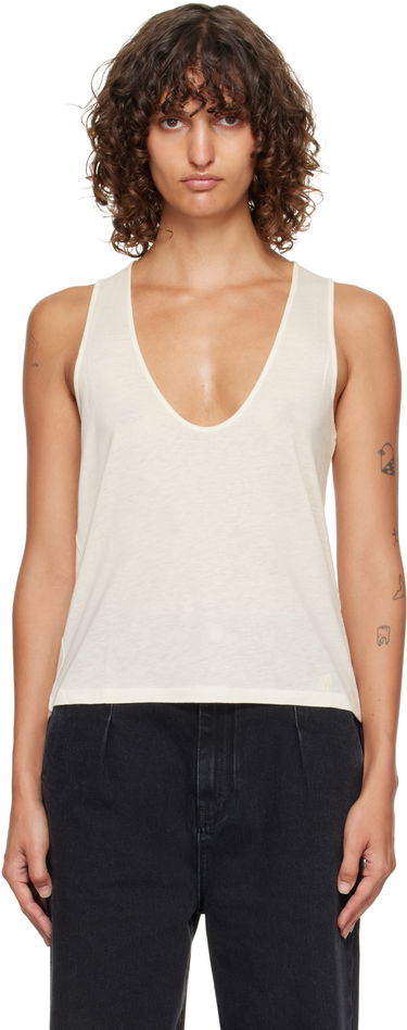 Потник Loulou de Saison Loulou de Saison Albia LDS Jersey Tank Top Бяло | ALBIA LDS, 0