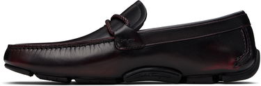 Кецове и обувки FERRAGAMO Salvatore Ferragamo Gancini Ornament Driver Loafers Бургунди | 778845, 2
