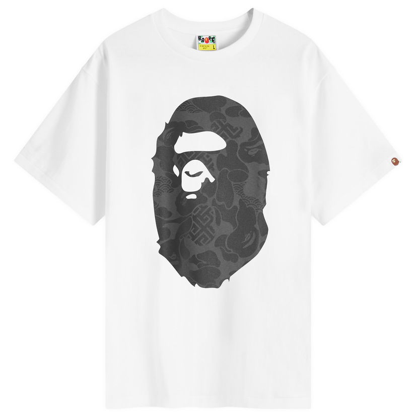 Тениска BAPE A Bathing Ape Men's Asia Camo Big Ape Head T-Shirt in White, Size Large | END. Clothing Бяло | 001TEK201001M-WHT