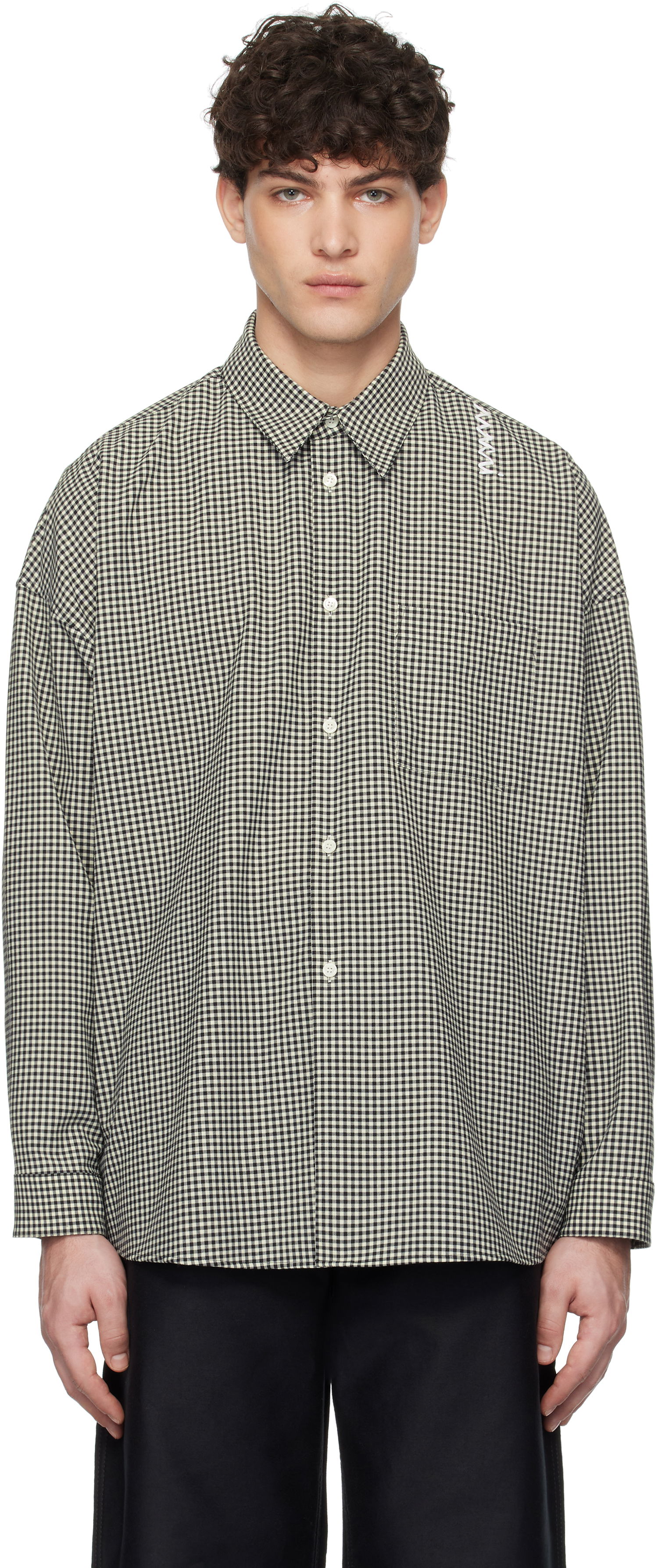 Риза Marni Marni Checked Wool Shirt Бежово | CUMU0061S5 UTP787, 0