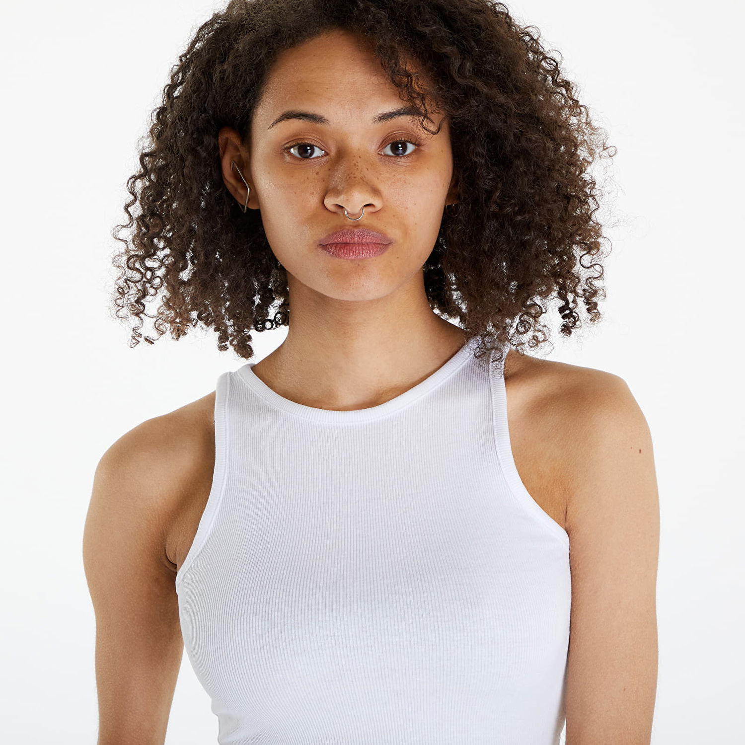 Потник Urban Classics Top Ladies Organic Cropped Rib Top 2-Pack White/ Black Бяло | TB6185A-02906, 1