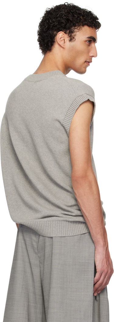 Пуловер HED MAYNER Hed Mayner V-Neck Knit Vest Сиво | HMMA75074A-HA600, 2