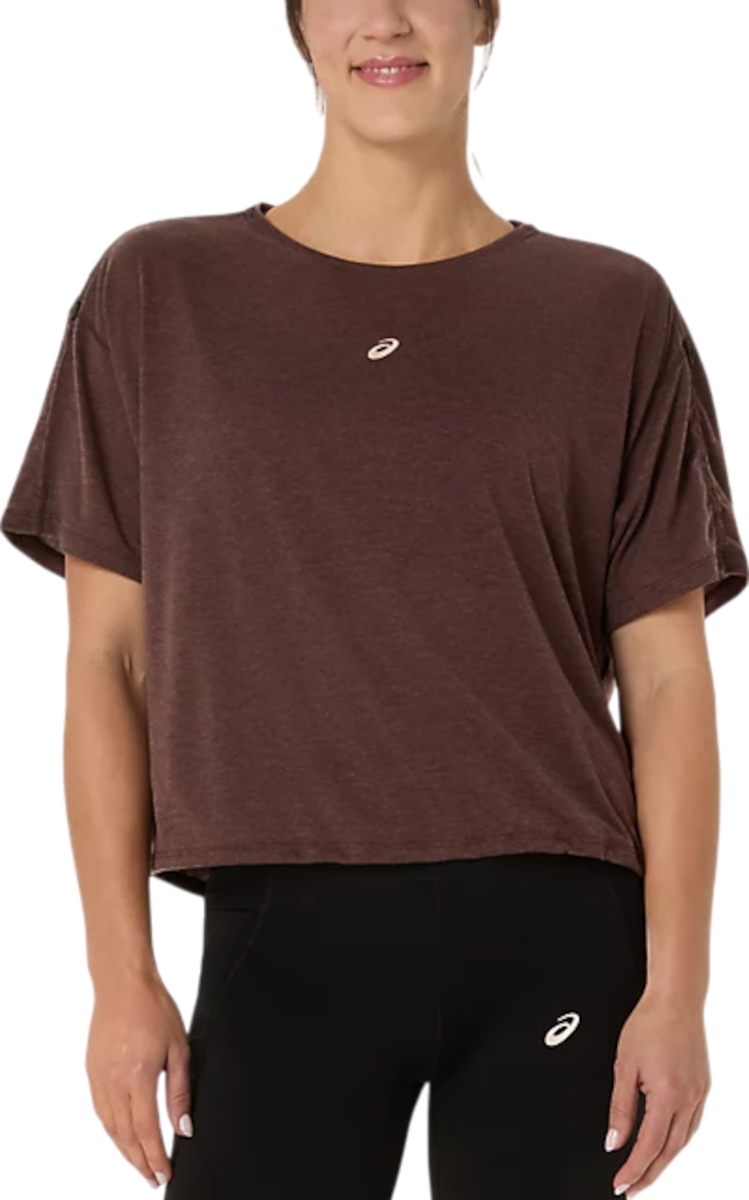 Съкратен топ Asics Asics Nagino Run Adjustable Short Sleeve T-Shirt Кафяво | 2012d140-201, 0