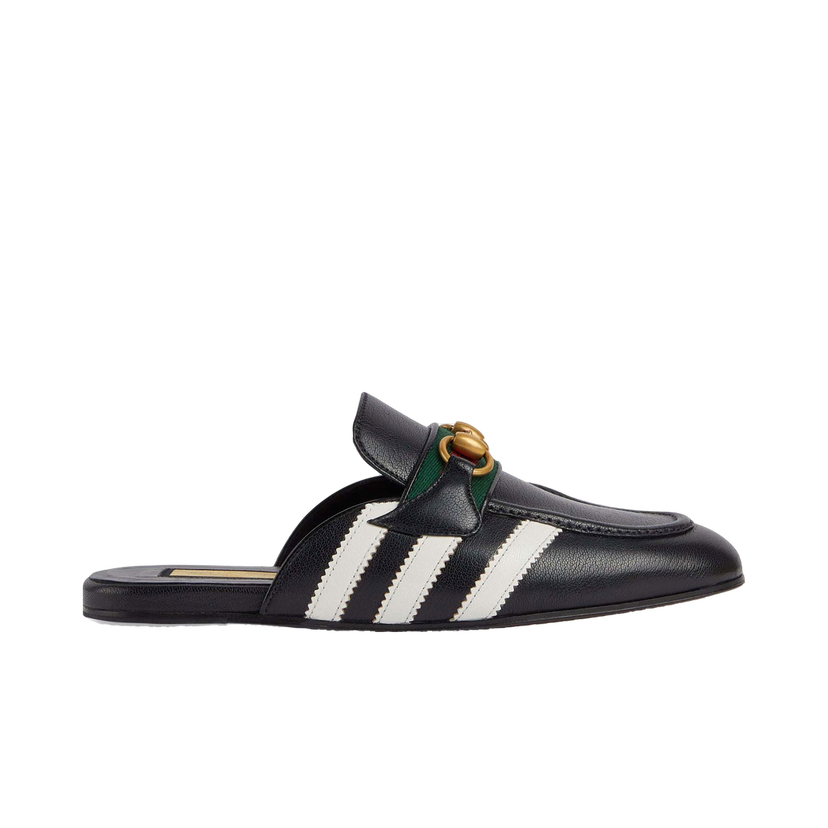 Кецове и обувки Gucci adidas x Horsebit Slippers Black W Черно | 721482 AAA71 1090
