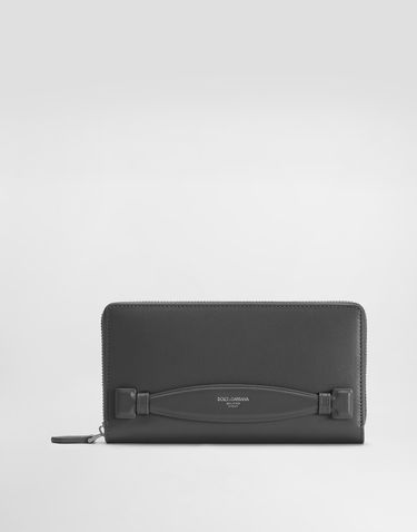 Портфейл Dolce & Gabbana Dolce & Gabbana Zip-Around Calfskin Wallet Сиво | BP1672AV95680730, 0