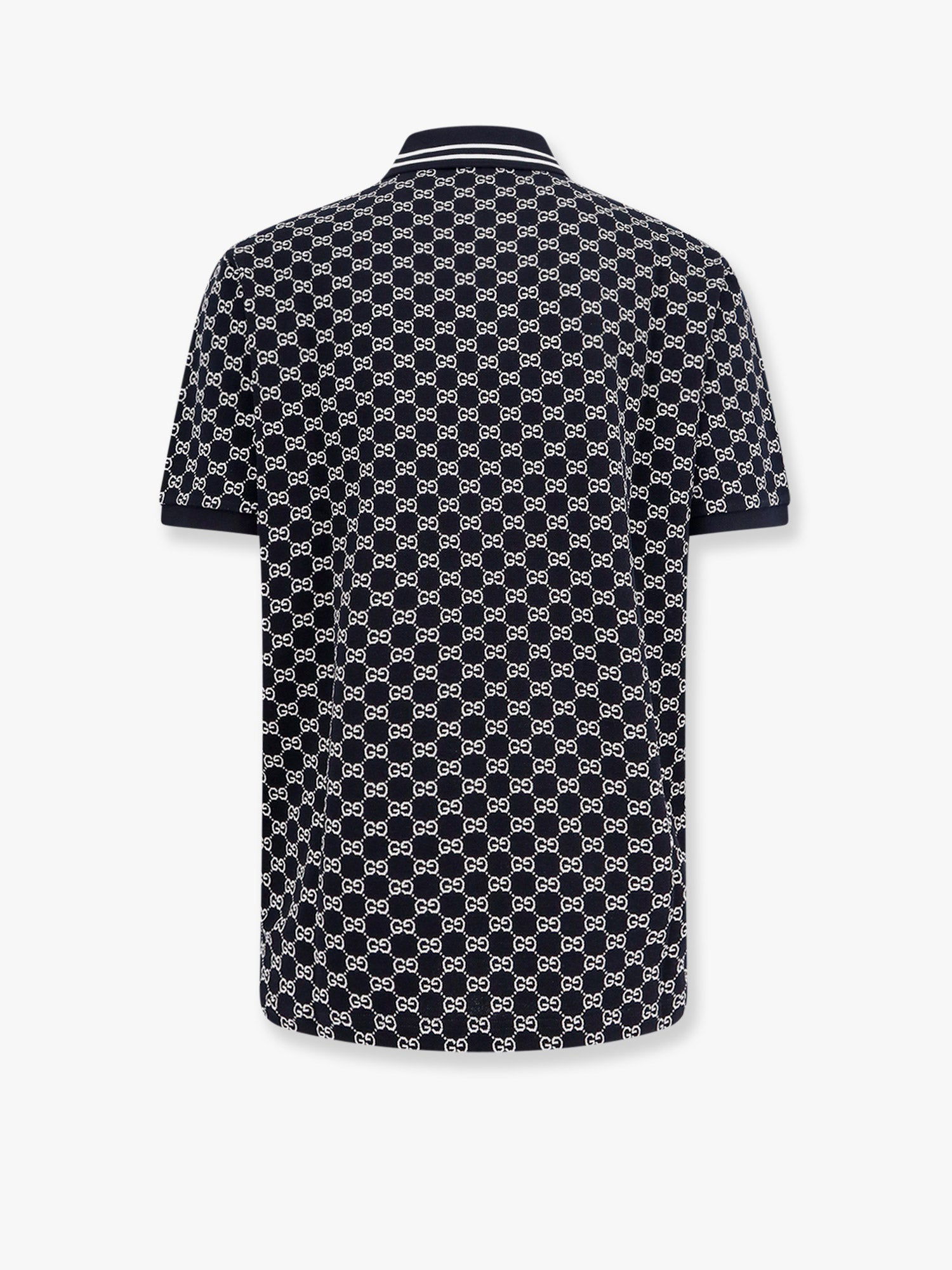 Поло тениска Gucci All-Over Patterned Polo Shirt Синьо | 788024XJG5N4137, 1