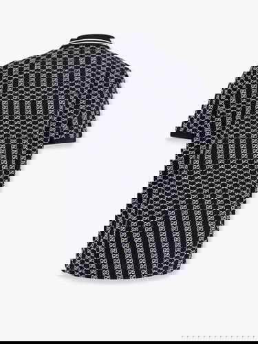 Поло тениска Gucci All-Over Patterned Polo Shirt Синьо | 788024XJG5N4137, 1