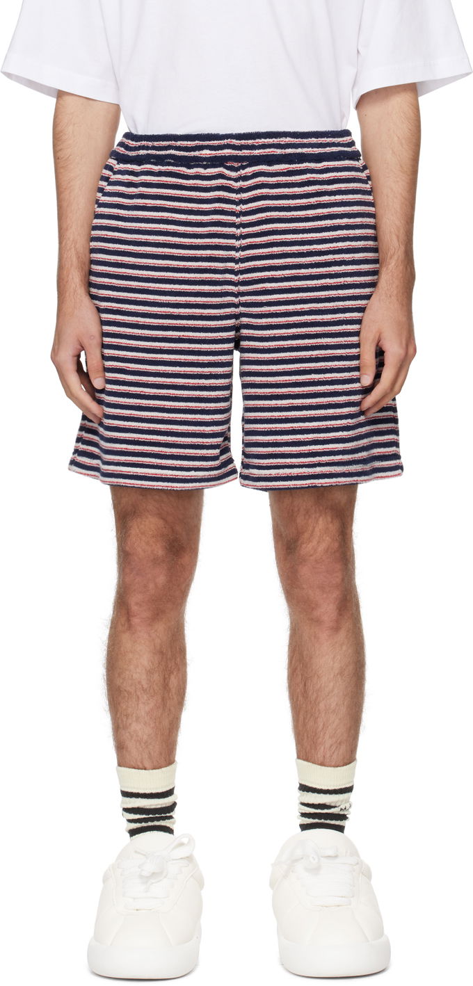 Къси панталони Marni Striped Shorts Тъмно синьо | PJMU0065X0 UTC321