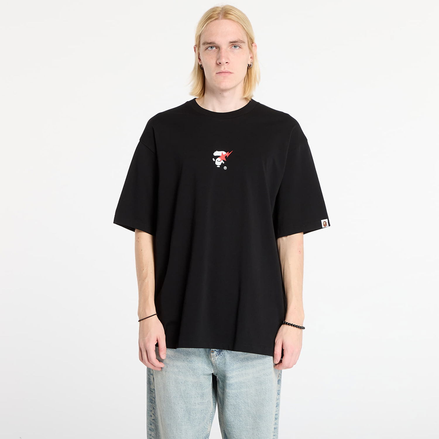 Тениска BAPE Bape Sta Ape Face Relaxed Fit Tee Черно | 001TEL801321MBLK, 0