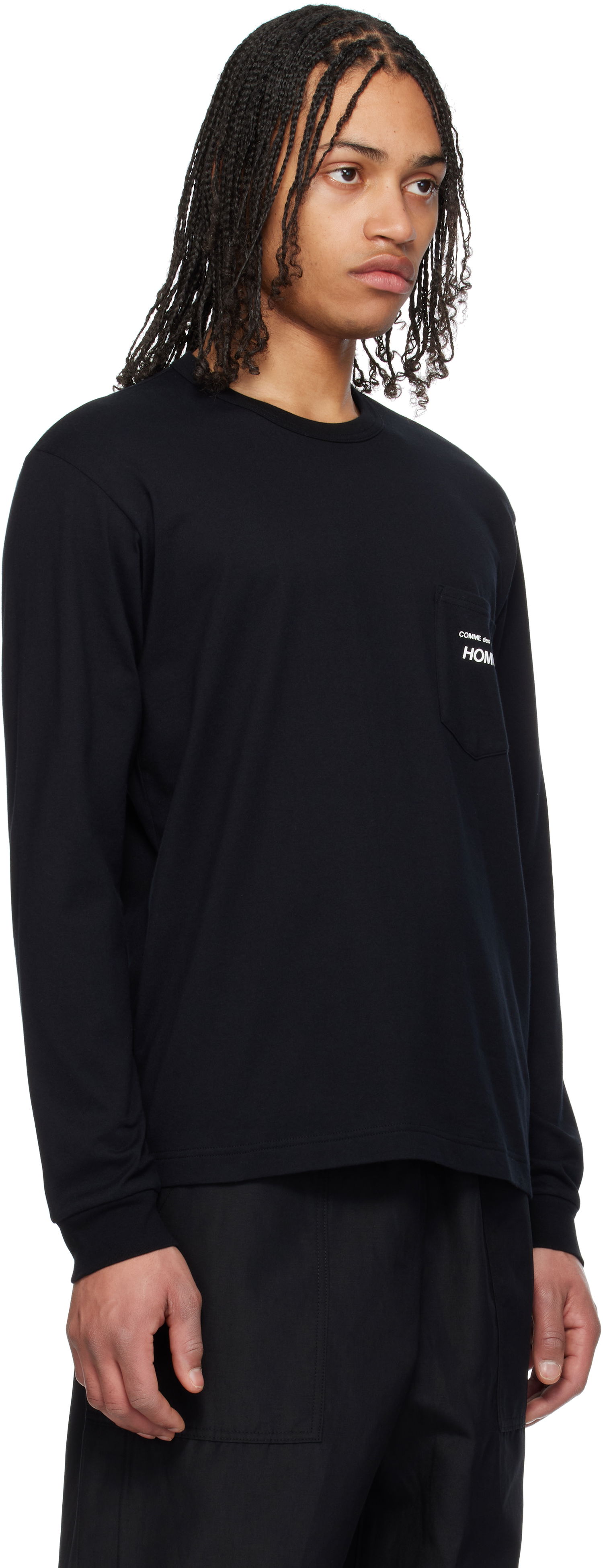 Тениска Comme des Garçons Pocket Long Sleeve T-Shirt Homme Черно | HO-T102-051, 1