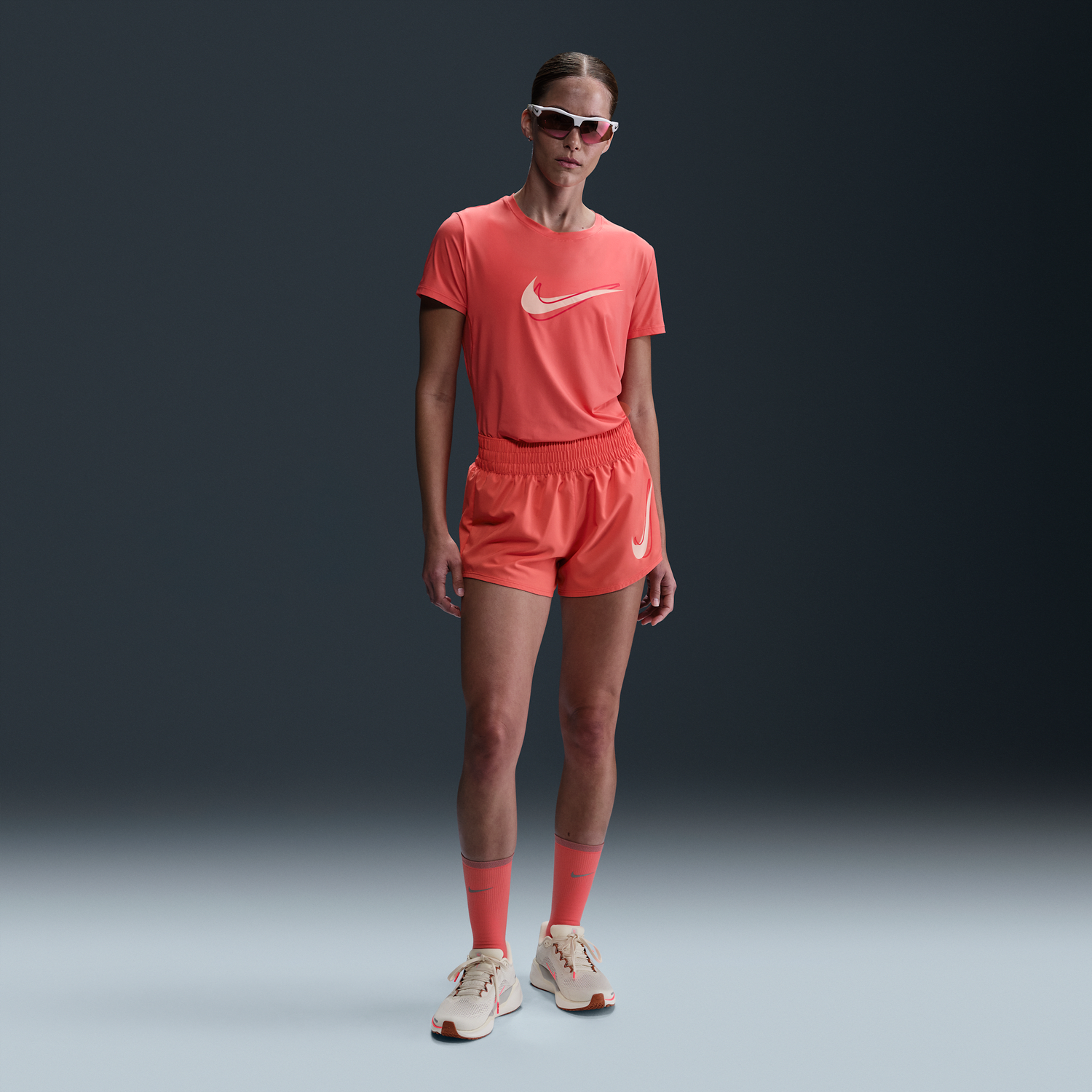 Къси панталони Nike One Dri-FIT Mid-Rise Running Shorts with Liner Оранжево
 | HJ2195-814, 1