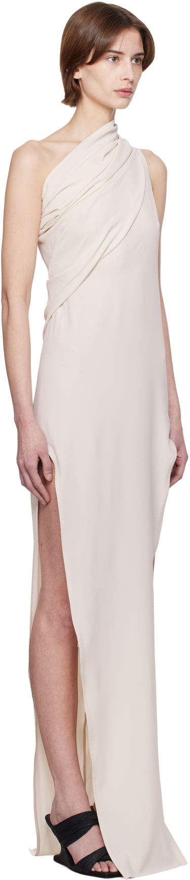 Pокля Rick Owens Rick Owens Hollywood Athena Arrowhead One-Shoulder Maxi Dress Черно | RP01E7509 CC, 4