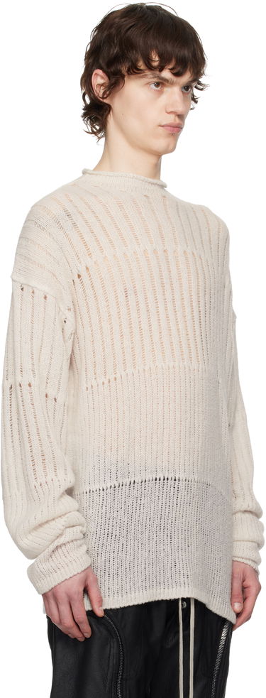 Пуловер Rick Owens Rick Owens Hollywood Oversized Knit Sweater Бежово | RU01E5681 KGRID, 1