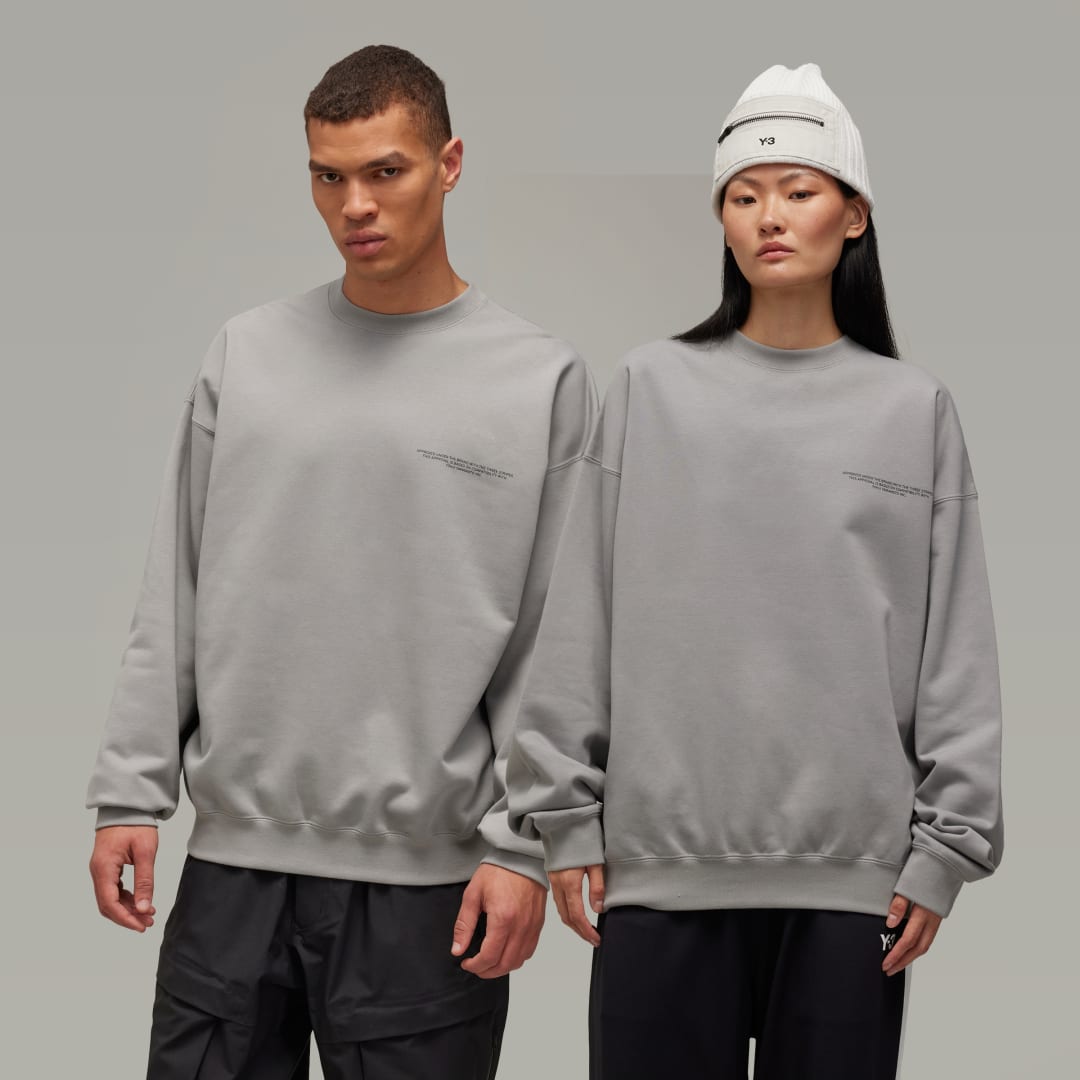Суитчър Y-3 Y-3 Logo Crew Sweatshirt Сиво | JD9815, 0