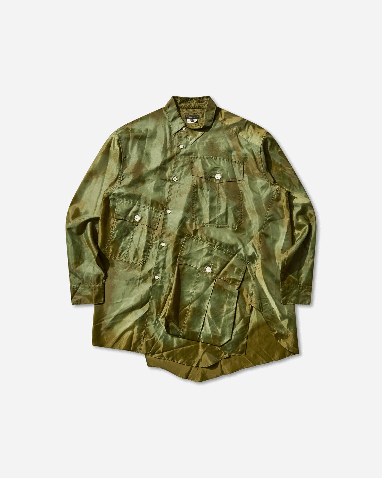 Риза Comme des Garçons Asymmetrical Shirt Зелено | PP-B006-W25 1, 1