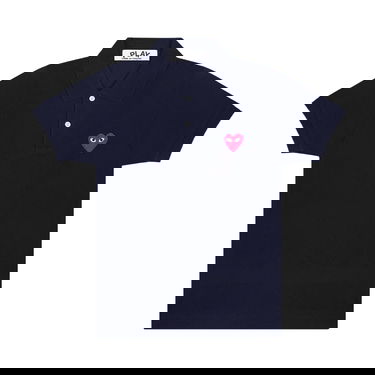 Поло тениска Comme des Garçons Play Heart Polo Tee Тъмно синьо | AZ T006 051 2, 1