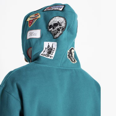 Суитчър Pleasures Worms Hoodie Тюркоазено | P23F022-GREEN, 5