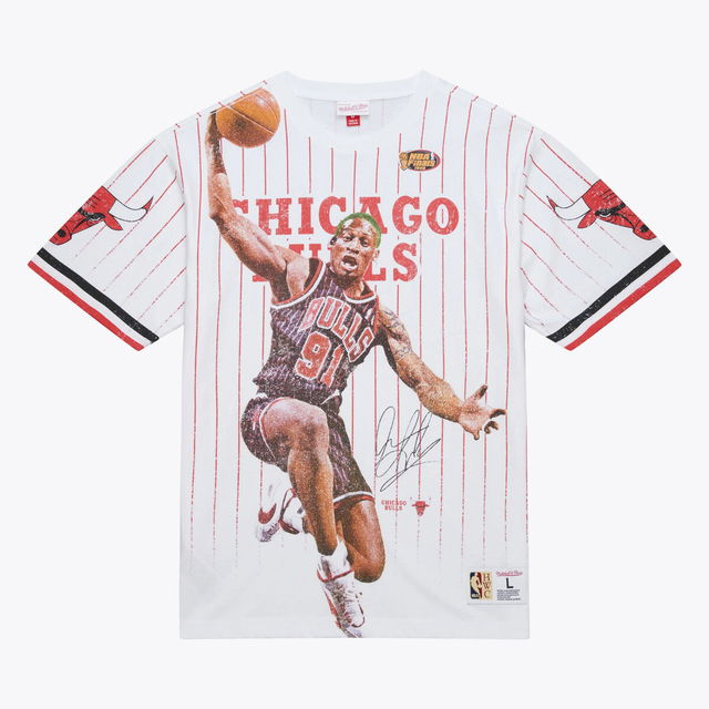 NBA Playmaker Player Short Sleeve T-Shirt Vintage Logo Chicago Bulls L