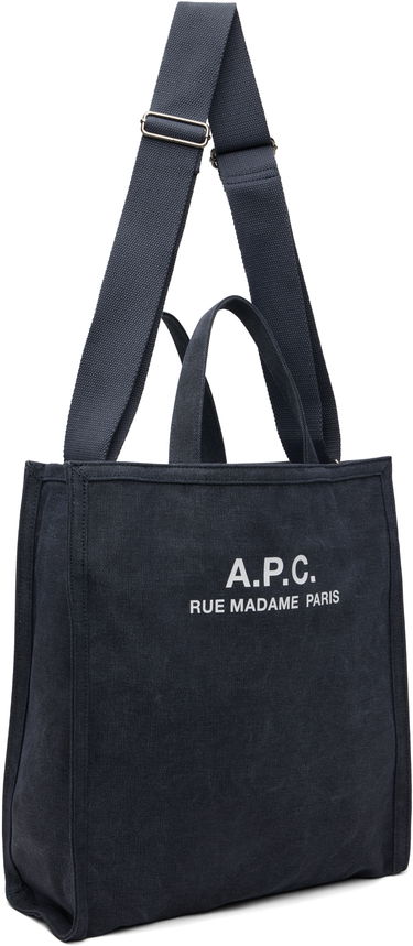 Голяма пазарска чанта A.P.C. Shopping Tote Bag Синьо | COHGV-H61318, 1