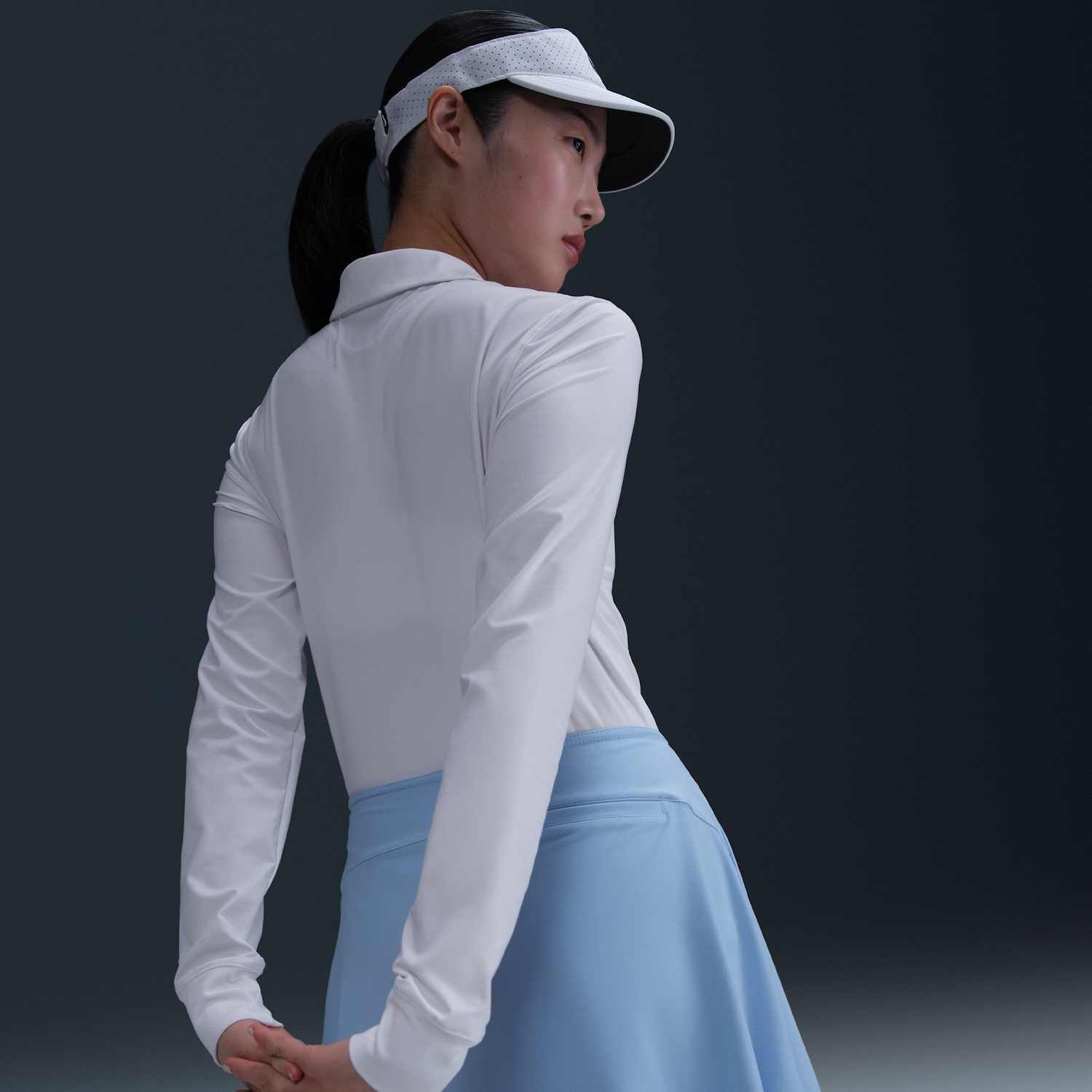 Пола Nike Dri-FIT Victory Long Sleeve Polo Shirt Бяло | FQ1570-100, 1