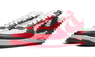 Кецове и обувки Nike Nike Louis Vuitton By Virgil Abloh x Air Force 1 Low "White Red" Червено | 1A9VA9, 3