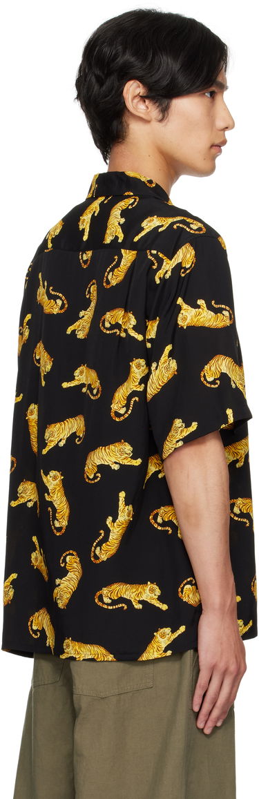 Риза WACKO MARIA WACKO MARIA Tim Lehi Tiger Print Shirt Черно | 25SS-WMS-HI08, 2
