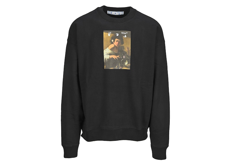 Суитчър Off-White Caravaggio Boy Crew Sweatshirt Black Черно | OMBA054F21FLE0101084, 0