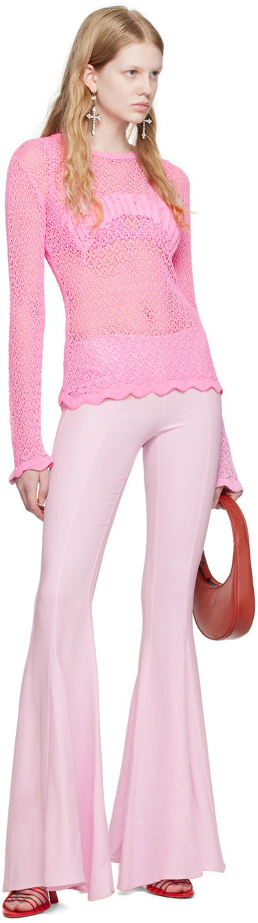 Пуловер Blumarine Pink Scalloped Sweater Розово | P344M026A, 3
