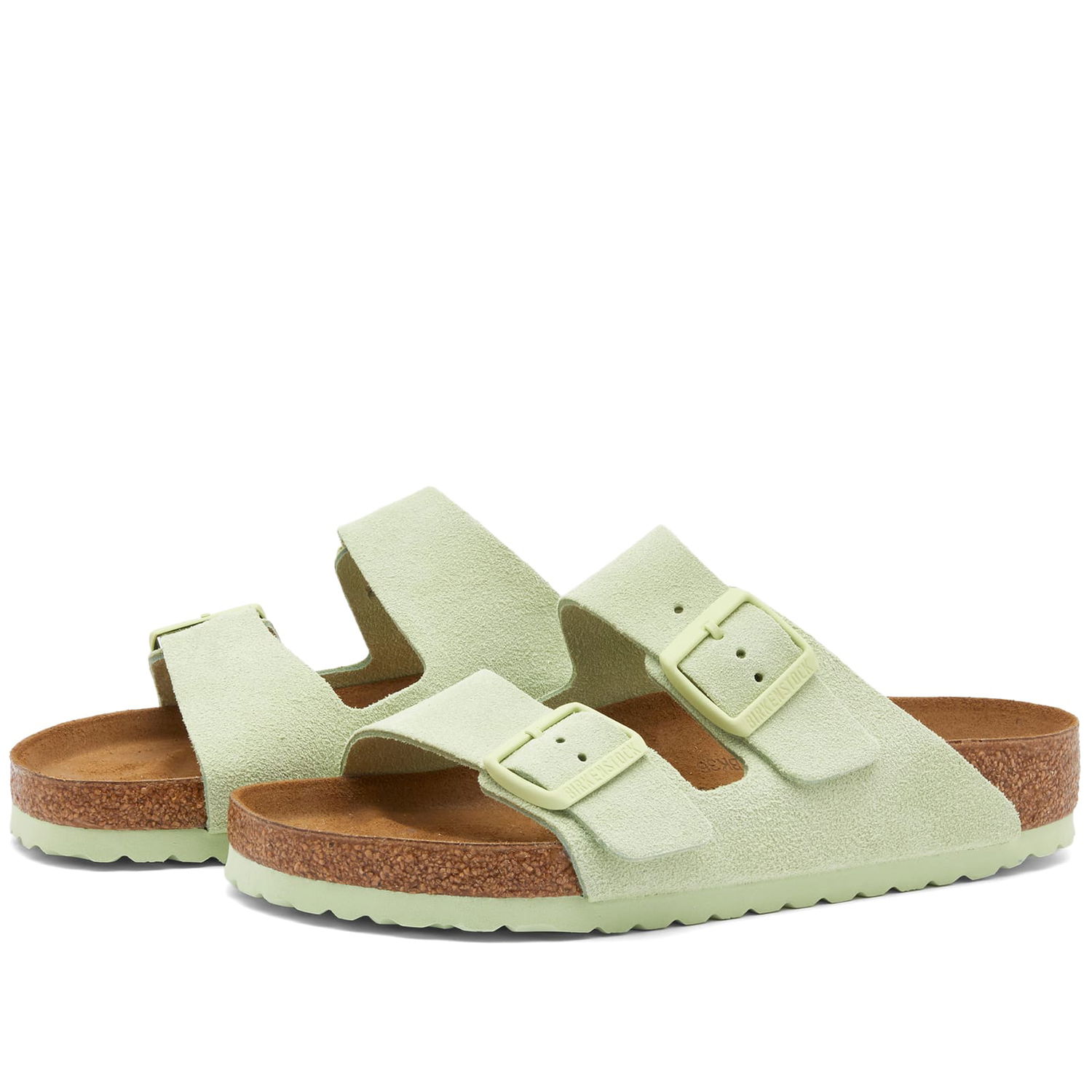 Кецове и обувки Birkenstock Arizona Faded Lime Suede Зелено | 1026811, 0