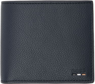 Портфейл BOSS Grained Faux-Leather Wallet Тъмно синьо | 50536479, 0