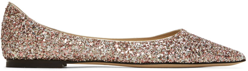 Кецове и обувки Jimmy Choo Jimmy Choo Love Glitter Ballerina Flats Многоцветен | LOVE FLAT CGF
