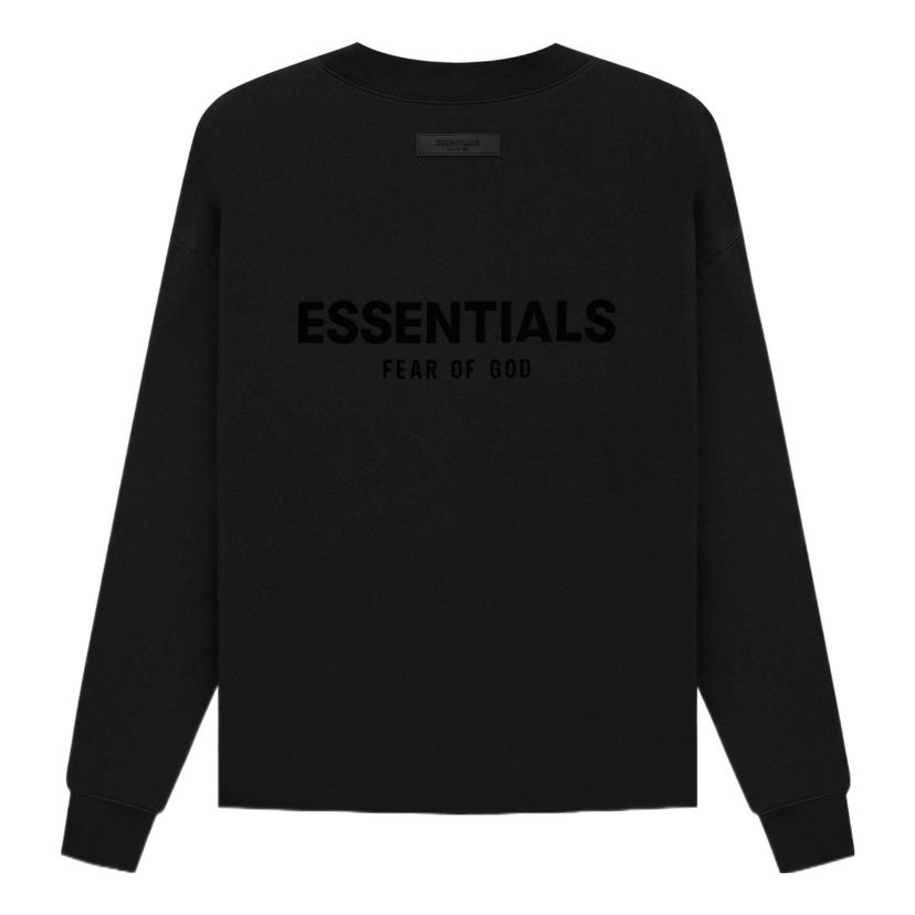 Суитчър Fear of God Essentials by Fear of God Relaxed Crewneck Черно | FOG-SS22-988
