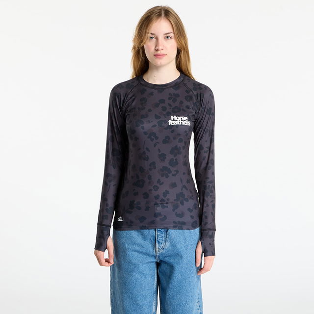 Long-Sleeve Top Mirra Floral Cheetah with Thumbholes