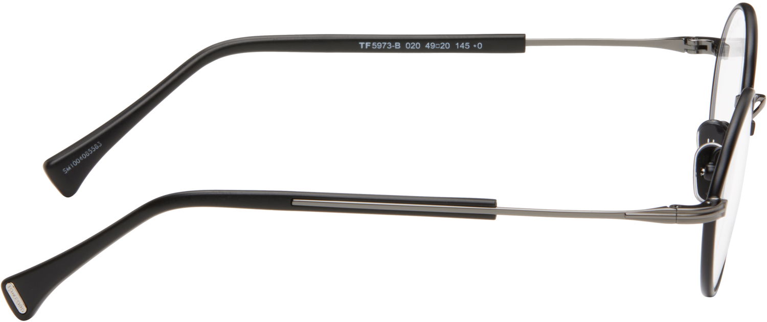 Слънчеви очила Tom Ford Tom Ford Round Blue Block Glasses Черно | FT5973-B_49020, 1
