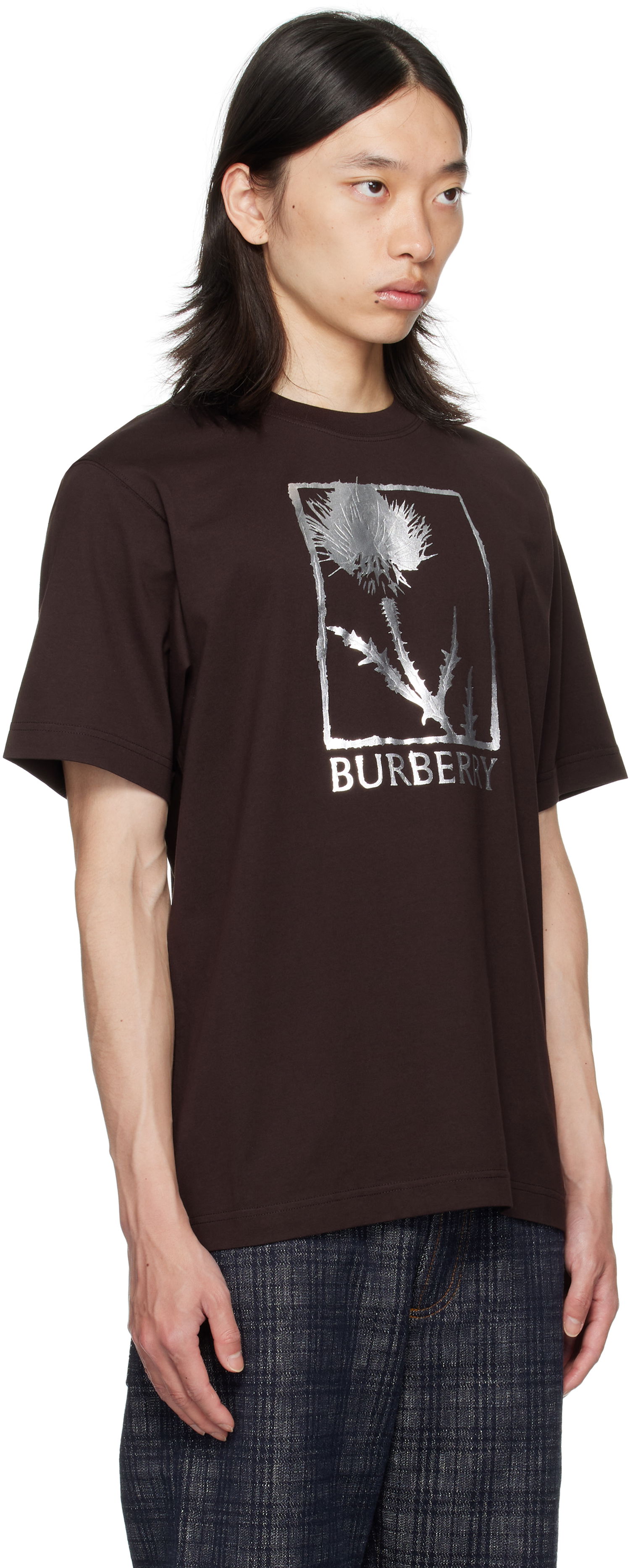 Тениска Burberry Burberry Foil Graphic T-Shirt Кафяво | 8116887, 1
