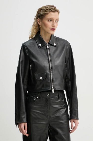 Яке STAND STUDIO Stand Studio Brooke Cropped Leather Jacket Черно | 66384.7750, 0