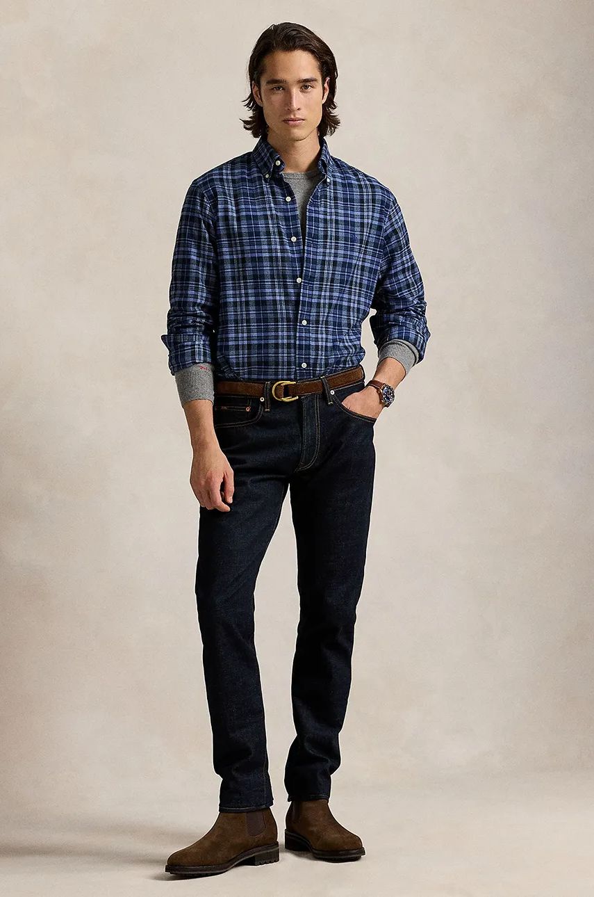 Дънки Polo by Ralph Lauren Slim Fit Checked Shirt Синьо | 710956088, 0
