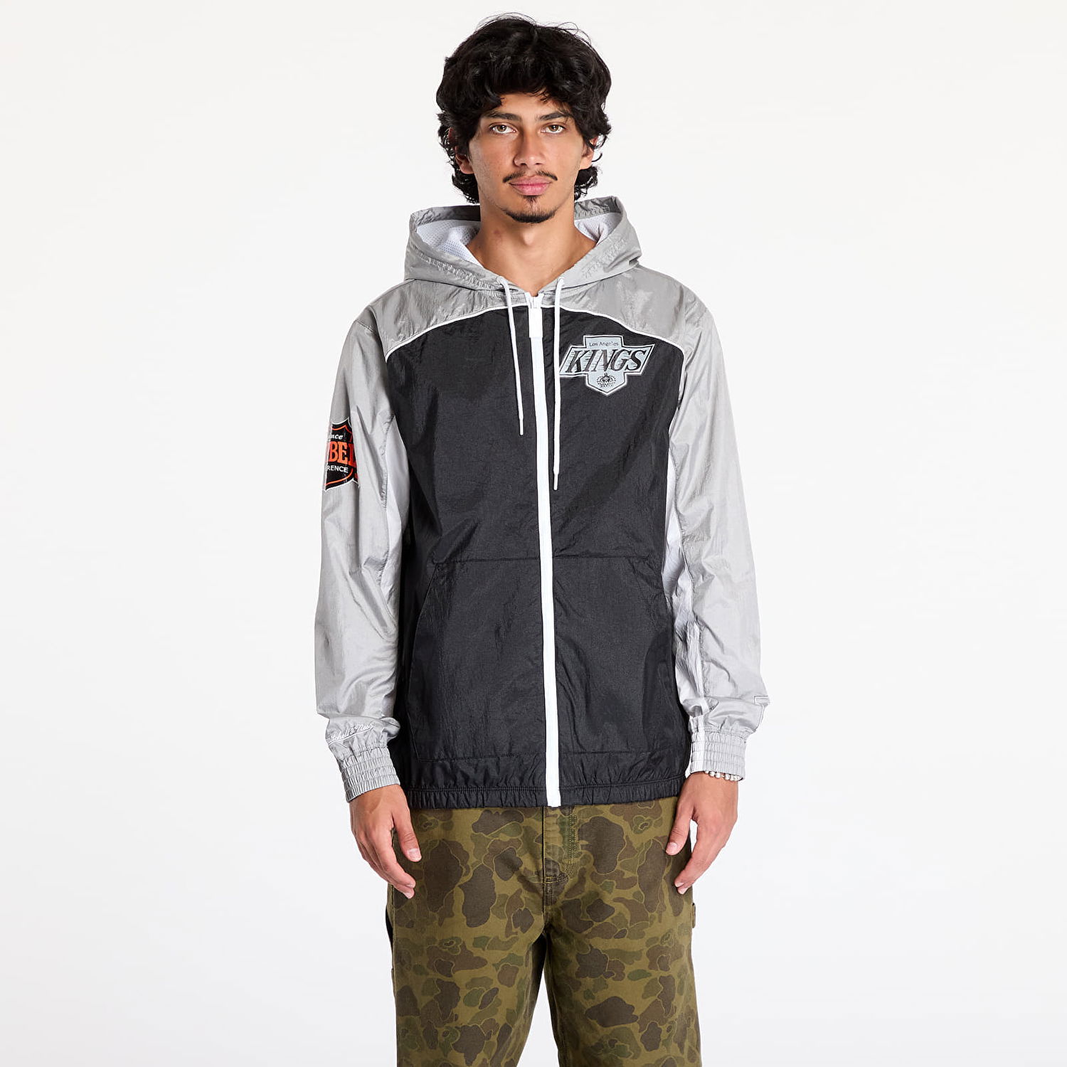 Яке Mitchell & Ness NHL Big Shot Premium Vintage Los Angeles Kings Windbreaker Multi/ White Черно | ZF8070-LAKMTWH, 0
