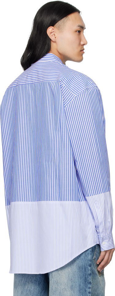 Риза VETEMENTS VETEMENTS Splitted Striped Shirt Синьо | UH76SH630SL, 2