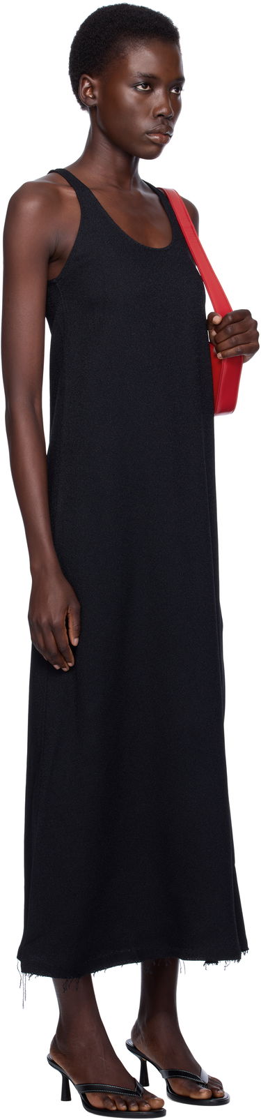 Pокля TOTEME TOTEME Scoop-Neck Sablé Midi Dress Черно | 243-WRD4142-FB0240, 1