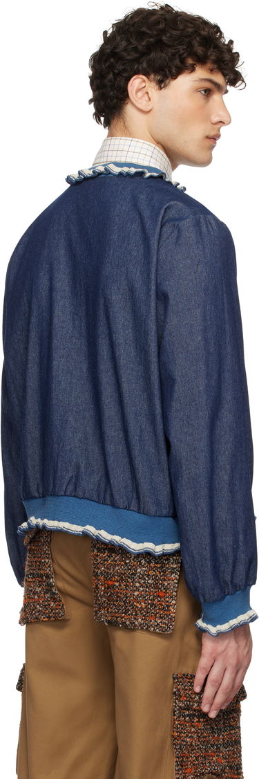 Яке бомбър Anna Sui Denim Bomber Jacket Синьо | M1025J30, 2