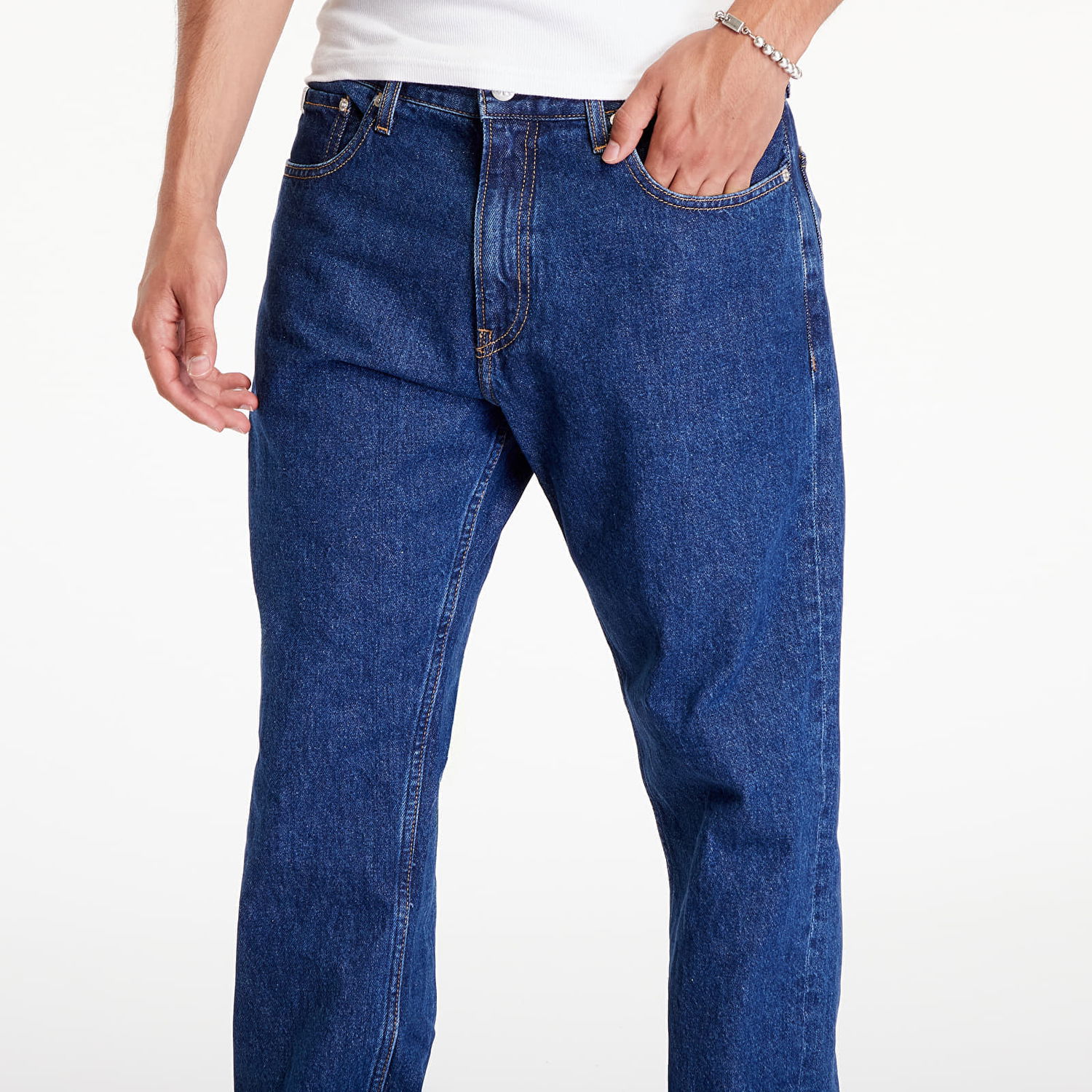 Дънки CALVIN KLEIN Authentic Straight Jeans Denim Dark Тъмно синьо | J30J325891 1BJ, 1