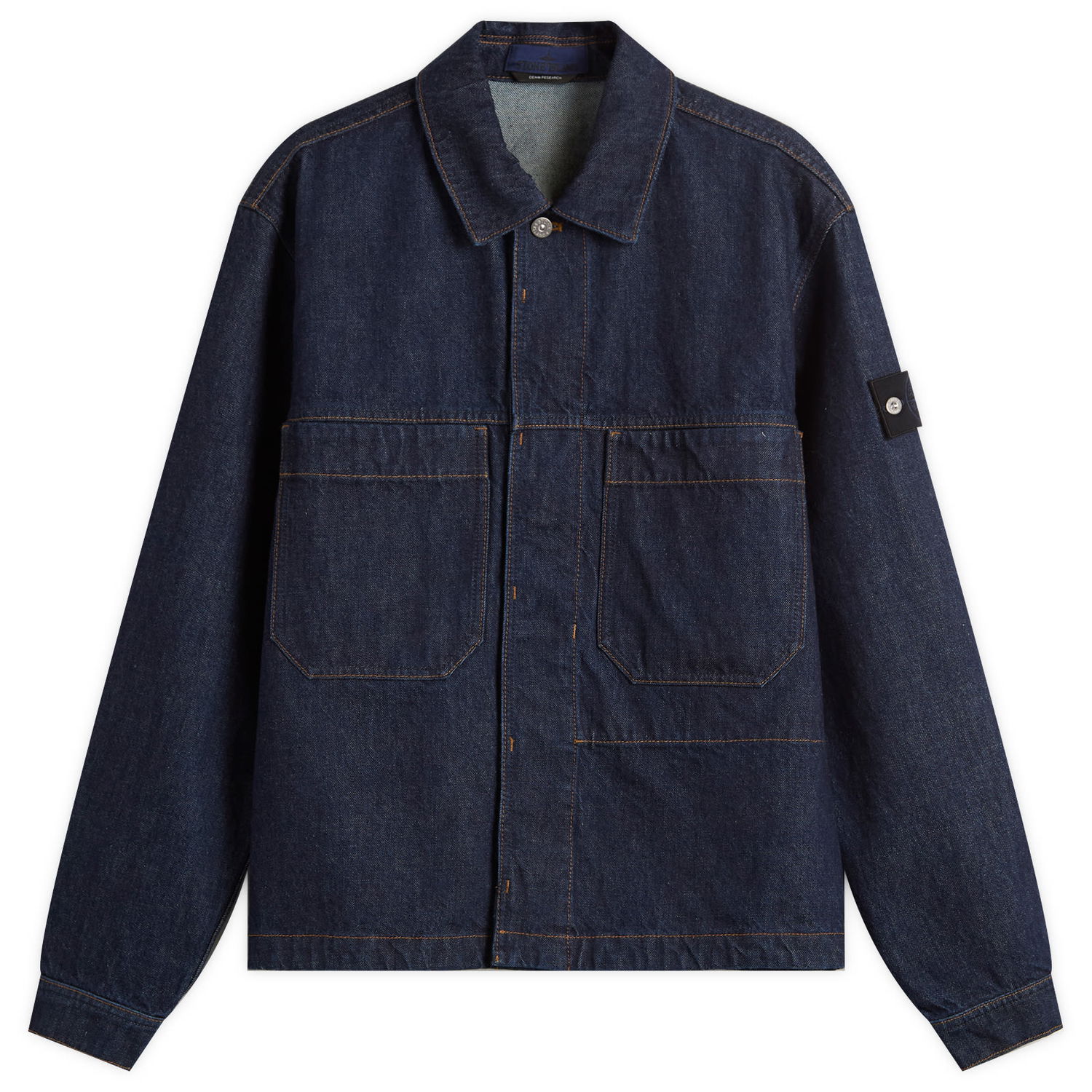 Яке Stone Island Stone Island Denim Jacket Rinsed Large Тъмно синьо | K2S15Q100027-VJ201, 0