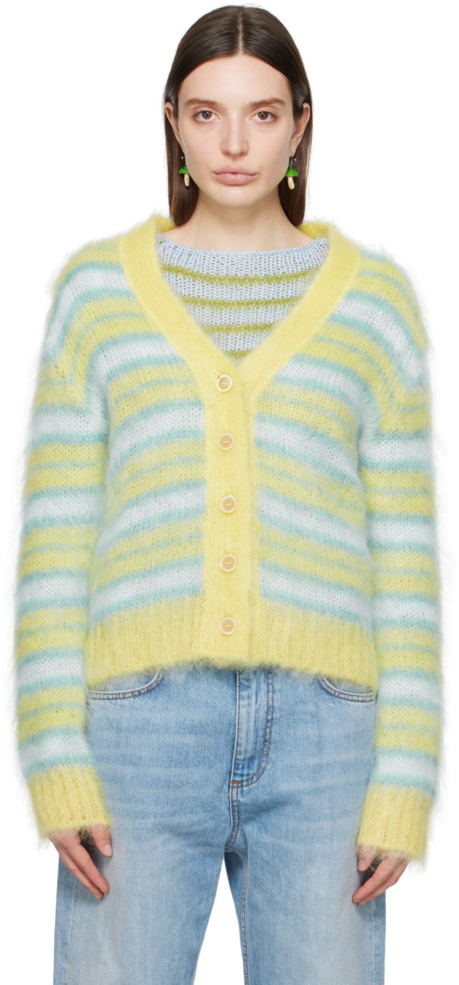 Пуловер Marni Striped Cardigan Жълто | CDMD0089Q4 UFU191, 0